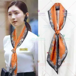 Designer Silk Head Scarf Hair Band Net Red New Silk Scarf Female Letter Oblique Angle Decoration Hair Ribbon Binding Bag Long Belt Scarf Woman Mens 484