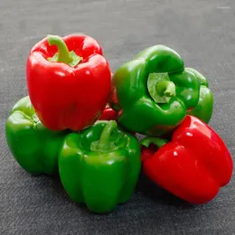 Decorative Flowers 3pcs Colorful High Imitation Fake Artificial Chili Vegetable&artificial Plastic Simulated Vegetable Model