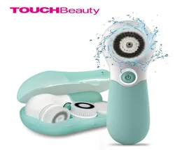 TouchBeauty Waterproof Facial Brush Deep Cleansing Set med 3 olika spinnborstar Headtwo Speed ​​Face Cleansing Device TB148388082943