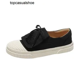 Loeweelies Loewss Lowes Top Song Quality Waffle Canvas Shoes Edition Colored Biscuit Embroidered Little White Shoes With Flip Cover And Lazy Shoes In Summer
