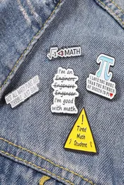 Uwielbiam matematyczne szpilki nowatorskie przesłanie odznaki przycisk Bag hat plecak lapel