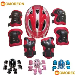 Elbow Knee Pads 7Pcs Roller Skating Kids Boy Girl Safety Helmet Pad Sets Cycling Skate Bicycle Scooter Protection Guard Drop Deliv Dhqx8