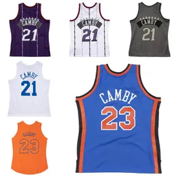 Costurado Basquete Jerseys Marcus Camby # 21 # 23 1997-98 98-99 Malha Hardwoods Classic Retro Jersey Homens Mulheres Juventude S-6XL