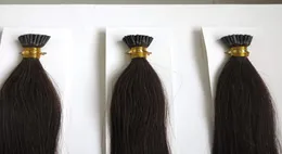 Brasilianskt hår keratin i tips rakt förkortade mänskliga hårförlängningar 20 tum 1Gramstrand 9 Colors6964543