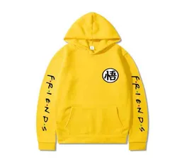 Homens Hoodies Japão Anime Goku Bolso AMIGOS Impressão Streetwear Moletom Com Capuz Homens Mulheres Oversized Pulôver Moletons Com Capuz 9843927