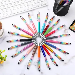 Rainbow Crystal Ballpoint Stylus Pen Capacitive Touch Screen Pens For Universal Mobile Phone Tablet iPod iPad cellphone iPhone 15 14 13 12 11 5 5S 6 6plus