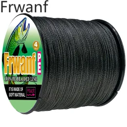 Linhas giratórias linha de pesca cabo trançado nunca desbotado preto 500m 1000M 4 fios 6 8 10 20 30 50 60 80 100LBS nunca desbotado fio preto