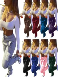 Trend Flare Trend joggery żeńskie sportowe spodnie polarowe ciepłe grube dresowe preski streetwear5933337