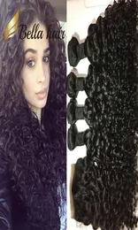 Bella Hair 8a 5pcslot Perulu Saç Üst Kapanış Virgin 4 Demoksu Su Dalgası Dokuma Çöp Döşe Fırraları Full Head5324609