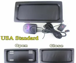 US Version Auto Car Vehicle HideAway Shutter Cover Up Electric Stealth License Plate Frame with Remote 315170258mm 12x6 inches1894194
