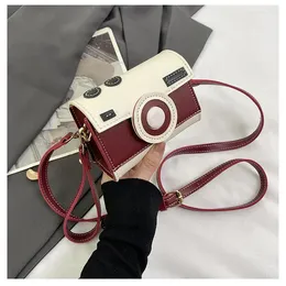 Evening Bags Women Cute Contrasting Colors Camera Shape Clutch Ladies Casual Mini Crossbody Bag Small Shoulder Purse Messenger