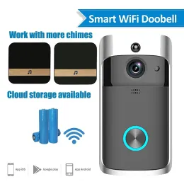 Control V5 Wifi Video Doorbell Home Door Bell Camera Battery Power Voice Intercom with Chime Night Vision Wireless Home Security Camera