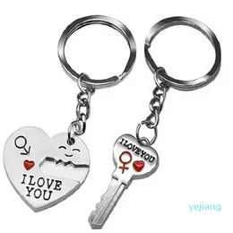 Fashion lovers keychain Arrow & "I love you" Heart key Chain keyring Cupid Pendant Key Chain Keychain Lovers Mobile Chain Best Gifts