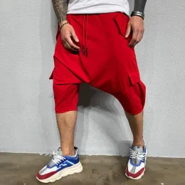 Pantaloni Abbigliamento Uomo 2023 Nuovi Pantaloni Moda Hiphop Uomo Europeo Americano Allentato Colore Solido Strada Sport Casual Haren Capris