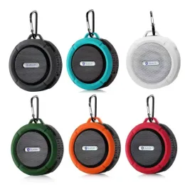 Lautsprecher C6 Tragbarer drahtloser Bluetooth-Lautsprecher Wasserdichter Saugnapf Outdoor-Sport-Soundbox Mini-Subwoofer Audio TF Mobiler Lautsprecher