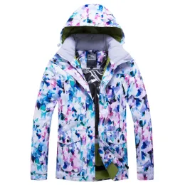 Giacche Giacca da sci calda termica invernale economica Donna Cappotto da snowboard antivento impermeabile Costumi da neve Tuta da sci femminile