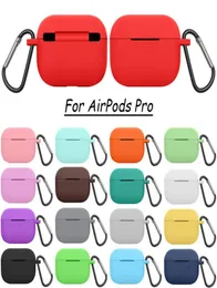 Candy Color Dropproof ochronne słuchawki do Airpods 2 3 Pro AntifingerPrint Bluetooth Silikonowe słuchawki z Hook8079518