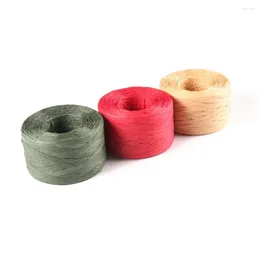 Juldekorationer DIY Packaging Decoration Lafite Colored Woven Paper Rope Tricolor 100 meter