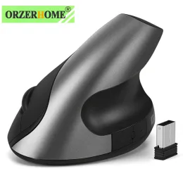 Ratos ORZERHOME Mouse Óptico Vertical Sem Fio Silencioso Clique Gaming Ergonômico para Macbook Air Mouse Portátil Sem Fio Maus para Laptop