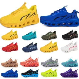 running shoes for mens womens black white red bule yellow Breathable comfortable mens trainers sports sneakers 26