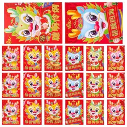Gift Wrap 30 Pcs Red Envelopes Chinese Dragon Year Pocket Packet The Spring Festival Money 2024 Bag Assorted