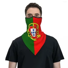 Bandanas Flaga portugalskiego chustka gaiter zimowy cieplejsze kobiety wiatroodporne szalik opakowania na narciarskie portuguesa patriotyczna maska ​​twarzy
