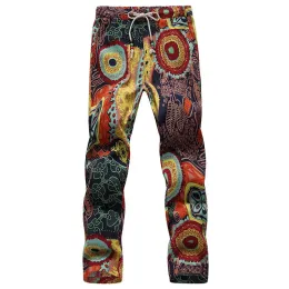 Pantaloni vintage crashing da spiaggia pantaloni da spiaggia uomo stampare pantaloni casual pantaloni slitti pantaloni dritti per lo streetwear maschile