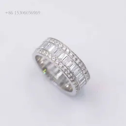 Xingguang Лидер продаж, классическое мужское кольцо с багетом из муассанита Vvs D, стерлинговое кольцо Sier для зрелых мужчин