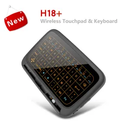Tangentbord H18/H20 Mini -tangentbord Bakgrundsbelyst mini Touch Qwerty Keyboard med USB -gränssnitt Dongle Business Tangentbord för Android Google TV Box
