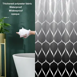 Shower Curtains Thickened Polyester Waterproof Curtain For Bathroom Geometric Stripe Printed Cloth Water Drop Pattern