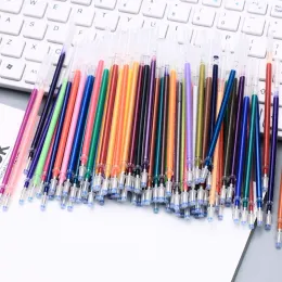 Pens 100 Set Colors Gel Pen Refill Rod Multi Colored Painting Gel Ink Pens Refills for Drawing Graffiti School Stationery