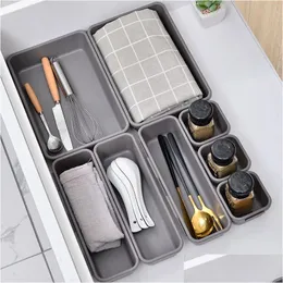 Other Home Storage & Organization Ders 8Pcs Der Divider Sundries Sorting Storage Tray Kitchen Cutlery Bedroom Desk Jewelry Cosmetics S Dhvtk