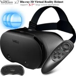 Enheter Original VRGPRO X7 VR Virtual Reality 3D Glasse Box VR Google Cardboard Hjälm för iOS Android 57 "Smartphone, Wireless Rocker