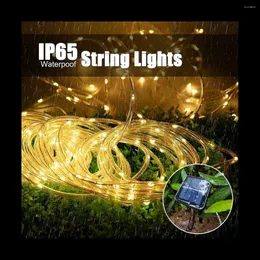 Strings Solar Rope Light Waterproof IP65 300LEDs Outdoor LED Lights For Party Garden Yard Home A