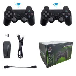 Konsole M8 32G 64G 10000+ Game Stick 4K Konsole gier wideo 2PCS 2.4G Bezprzewodowe Kontroler GamePad Wsparcie FC GB GBC GBA SFC PS1 Gry