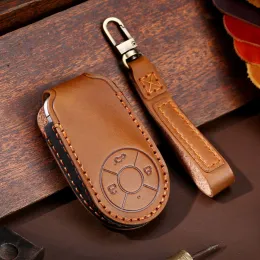 Leather Car Key Case Cover Fob Accessories Keyring for Great Wall Euler Good Cat Tank 300 500 for Haval Big Dog Keychain Holder