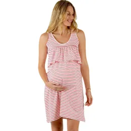 Vestidos moda grávida maternidade enfermagem amamentação mulheres vestido de verão vestido de manga curta falso vestido de duas peças com prega frontal