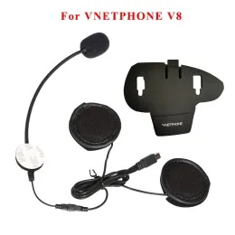 스피커 10 핀 미니 USB 잭 마이크 스피커 헤드셋 및 vnetphone v8 Intercom Motorcycle Bluetooth 용 헬멧 인터콤 클립