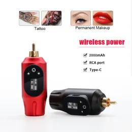 Supply Digital Wireless Tattoo Power Supply RCA Connector LCD LED Tattoo Pen Battery Lasting Capacity For Tattoo Machine Accessories