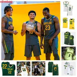 Baylor Bears 25 Omar Adegbola 10 Rayj Dennis 12 Dantwan Grimes 1 Miro Little Basketball Jersey 13 Langston Love 2 Jayden Nunn 4 Jakobe Walter Custom