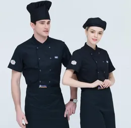 Chef Cucina Abbigliamento da lavoro Top Estate Manica corta Chef Servizio Ristorante El Cameriere Tuta Giacca Abiti da lavoro Utensili Uniforme T28269928