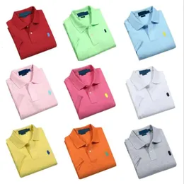 2024 Polos bordados Mens Marcas Polo Homens Casual Algodão Negócios Peito Carta Roupas Shorts Manga Grandes e Pequenos Cavalos S Roupas Little Horse 23fw