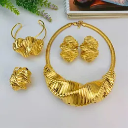 Naszyjniki Zestaw Emma Classic Fashion Jewelry Kobiety Trendy Sets Styl włoski luksus dla afrykańskiej damy