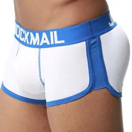 Jockmail marka erkek iç çamaşırı brifingler seksi ped ön + sırt sihirli kalçalar çifte çıkarılabilir push up fincan jm435