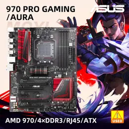 Motherboards Used ASUS 970 PRO GAMING/AURA AMD Socket AM3 4 X DDR3 DIMM 32GB PCI-E 2.0 1 M.2 SATA3 USB3.1 RJ45 TPM COM ATX Motherboard