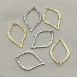 Takı Yeni Varış 35x23mm 100pcs çinko alaşım oval cazibesi el yapımı küpe kolye parçaları diy yapımı, mücevher bulguları bileşenleri