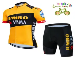 Kids Cycling Jersey Set 2021 Boys Short Sleeve Summer Clothing MTB Ropa Ciclismo Child Bicycle Wear Sports Suit Racing Sets1741152
