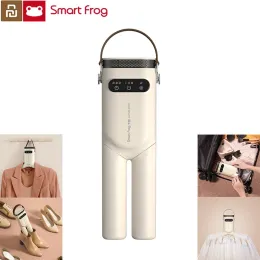 コントロールyoupin smartfrog miniポータブル電気加熱衣服乾燥機乾燥機衣類靴乾燥機の衣服ラックハンガー折りたたみ可能