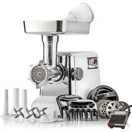 Grinders STX International Turboforce 3000 Series 6in1 Size Size #12 Grinder Electric Meat with Foot Pedal