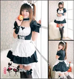 Fashion Japanese anime EVA cosplay lolita maid fancy dress Halloween Christmas costume sexy women lace dresses black ZZ